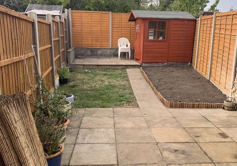 Garden shed and lawn restoration